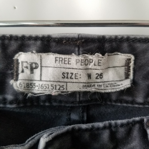 Free People Denim Gray Jeans Zip Up Legging Size 26 - Picture 5 of 11